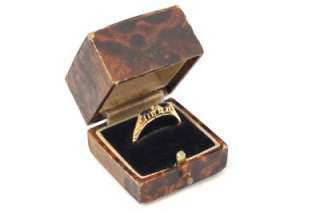 Antique Victorian 18ct Gold 0.15ct Old Cut Diamond and Sapphire Ring 