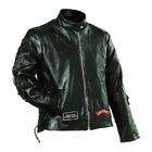   Plate Ladies Black Buffalo Leather Motorcycle Style Jacket   X Large