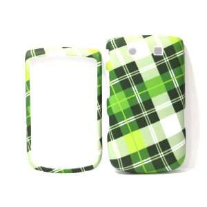  Green with White Cross Checker Plaid Rubber Texture 