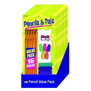  Charles Leonard Pencil and Pals Value Pack   5 Pencils, 5 
