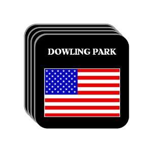 US Flag   Dowling Park, Florida (FL) Set of 4 Mini Mousepad Coasters