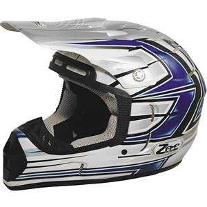  Zamp FV 20 Air MX Helmet   Large/Blue/Silver Automotive