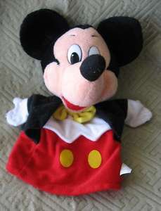 Mattel Mickey Mouse Plush Hand Puppet 1993 Walt Disney  