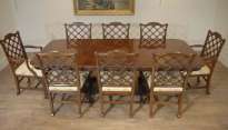 Chippendale Table & Gothic Chair Dining Suite Set  