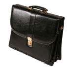 American Procurement APC Savvy Leather Executive Briefcase   Black