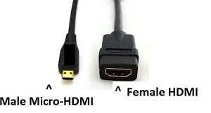 FT Micro HDMI to HDMI Audio/Video Adapter Cable for Sprint HTC EVO 