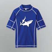 Joe Boxer Boys Shark Graphic Rash Guard Swim Shirt 