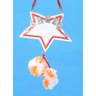   and White Star with Pom Poms Cheerleader Christmas Ornament #W3765OW