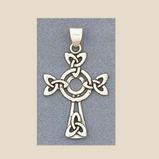 Sterling Silver Celtic Triquetra Triad Cross Pendant  