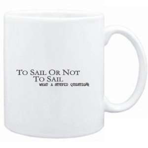  Mug White  To Sail or not to Sail, what a stupid question 