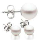 Unique Pearl Sterling Silver 8 9mm White Freshwater Cultured Pearl 