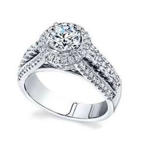  2.00 ct Round Diamond Engagement Ring 14K White Gold (9) Jewelry