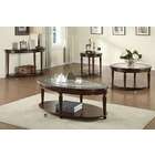 Furniture of america Granvia Dark Cherry Wood Finish End Table With 
