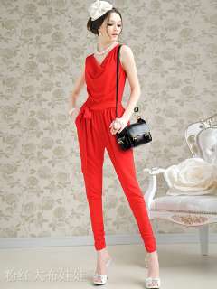   Fashion Sleeveless WomenS Rompers Jumpsuits Pants 2946# Green/Red M L