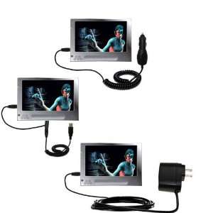 USB cable with Car and Wall Charger Deluxe Kit for the Archos 704 WiFi 