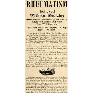  1903 Ad Rheumatism Relief Magic Foot Drafts Company 