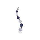 Pendants Sapphire Journey Pendant W/ Diamonds 14K White Gold New