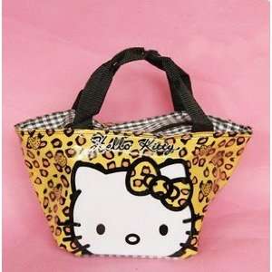  New Style Cheetah Pattern Hello Kitty Style Tote Lunch Bag 