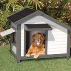 Precision Pet ProConcepts Cozy Cottage Dog House in Gray   Size Large 