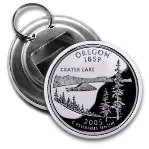 Creative Clam Oregon State Quarter Mint Image 2.25 Inch Button Style 