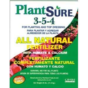  Plant Sure 25 Lb. Natural Fertilizer 3 5 4 Patio, Lawn 