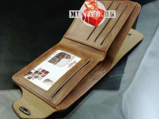  Leather Wallet Pockets Card Clutch Cente Bifold Purse D1202 2  