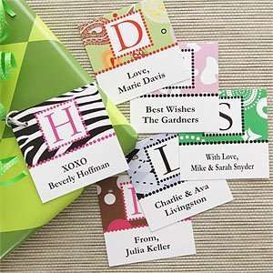  Personalized Gift Tags   Animal Print, Polka Dots, Swirls 