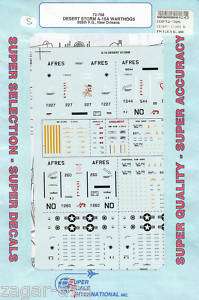 72 SuperScale Decals Desert Storm A 10A Warthog 706th TFS 926th TFG 