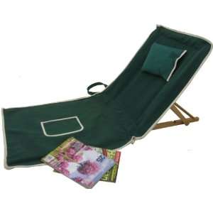Solid Wood & Canvas Folding Beach Chair 