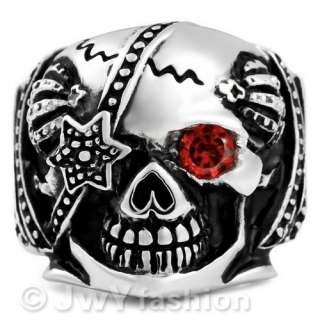 Gothic Skull MENS Stainless Steel Ring ve020 Size 8 12  