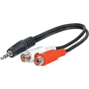   5mm Stereo Female To 2 RCA Male Adapter