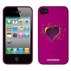  Funky Heart Purple on AT&T iPhone 4 Case by Coveroo  