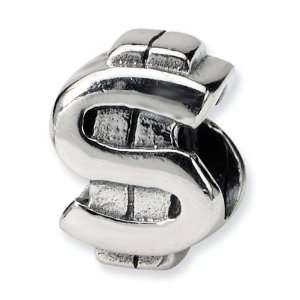  925 Sterling Silver 3/8 Money Dollar Sign Jewelry Bead Jewelry