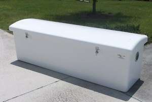 White Fiberglass Low Profile Dock Deck Box 50  