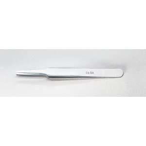 Tweezers, stainless steel, tapered, flat, tips, 4 3/4L  