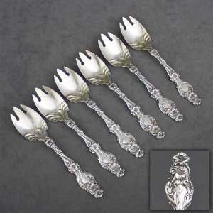  Lily by Whiting Div. of Gorham, Sterling Ice Cream Forks 
