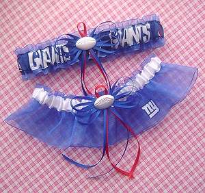 New York Giants Royal Blue Wedding Garter Set wGift Box  