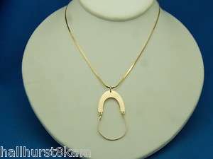 15 Inch 14k Yellow Gold S Link Necklace and Charm Holder 6.1 grams 