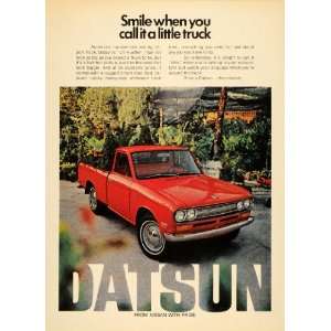  1969 Ad Datsun Lil Hustler Pickup Truck Nissan Vintage 