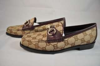 GUCCI CATHRINE GG INTERLOCK FABRIC LOAFER SZ 36 / 6 (GG112) $465 