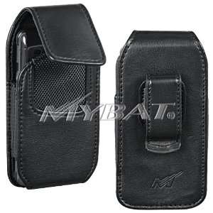  Black High Quality Leather Vertical Pouch Cover Carry Case Holster 