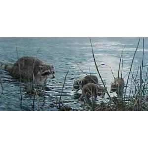  John Seerey Lester   Moonlight Fisherman Raccoons