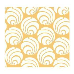   Large Circle Swirl Geometric Wallpaper, Yellow/White