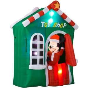 5ft Mickey Mouse Animated Inflatable Holiday Toy Shop  