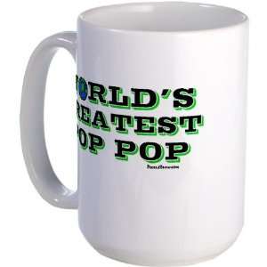  Worlds Greatest Pop Pop Funny Large Mug by  