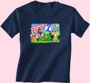 New Super Mario Bros Brothers Luigi Birthday Shirt TShirt Personalized 