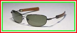 NEW CHROME HEARTS GALAXIE GUNMETAL FRAME BROWN LEATHER ARMS GREEN LENS 