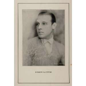 1927 Silent Film Movie Star Rudolph Valentino Print   Original Print 
