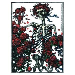 Grateful Dead   Skeleton & Roses Clear Decal