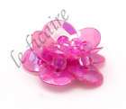 16 Transp Purple Sequins Beads Flower Embellishments  
